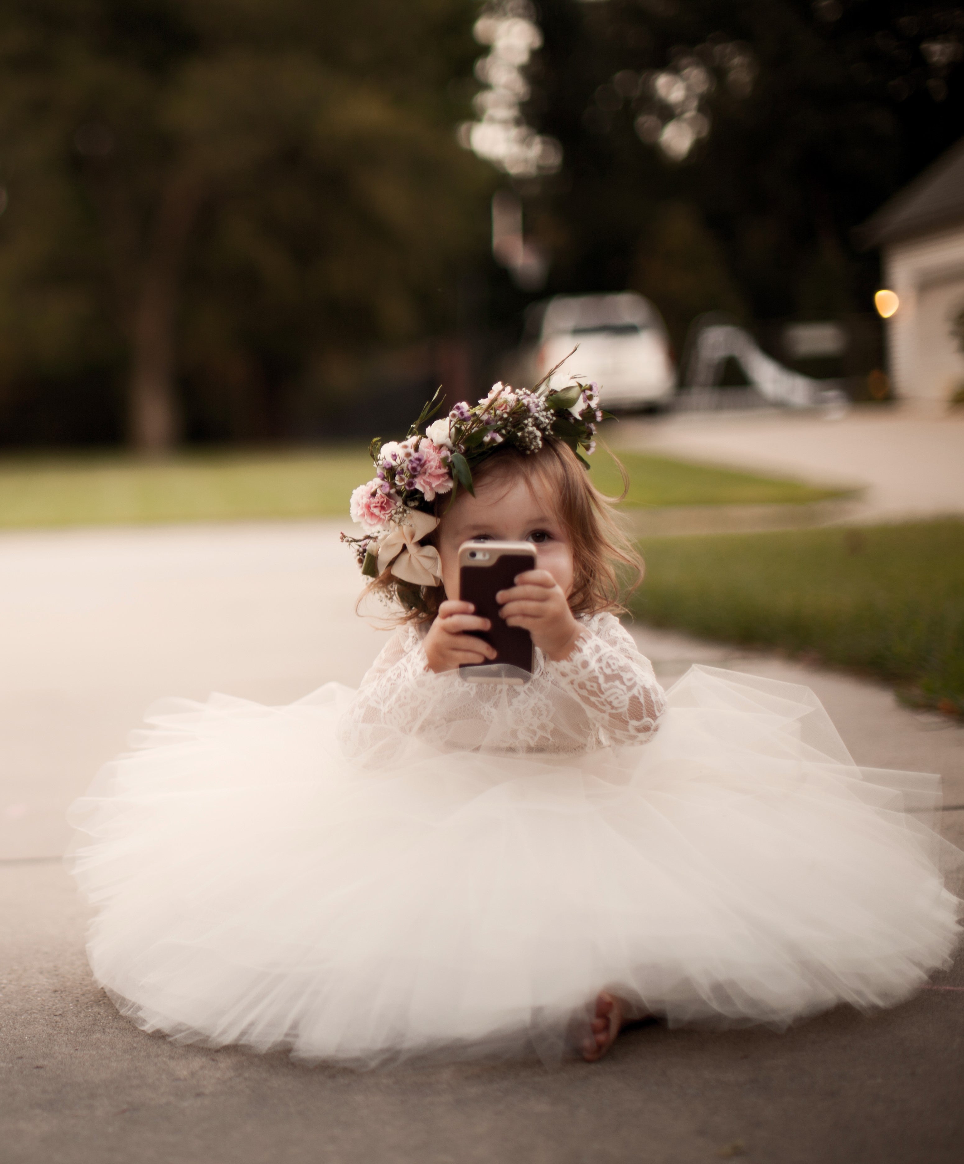 two piece flower girl dress