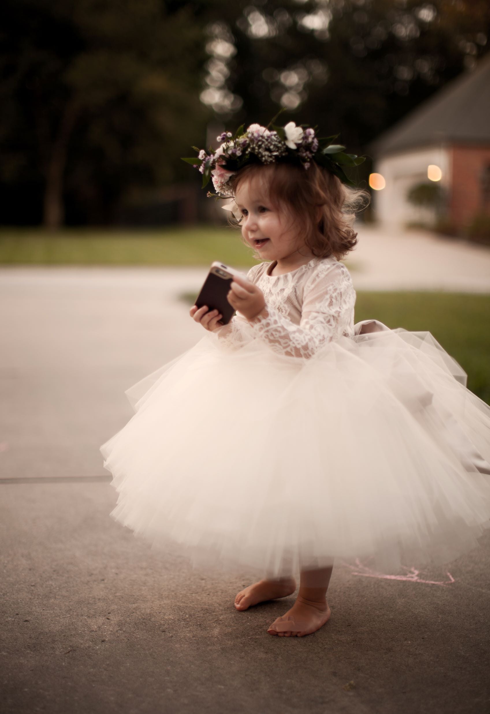 champagne flower girl dress