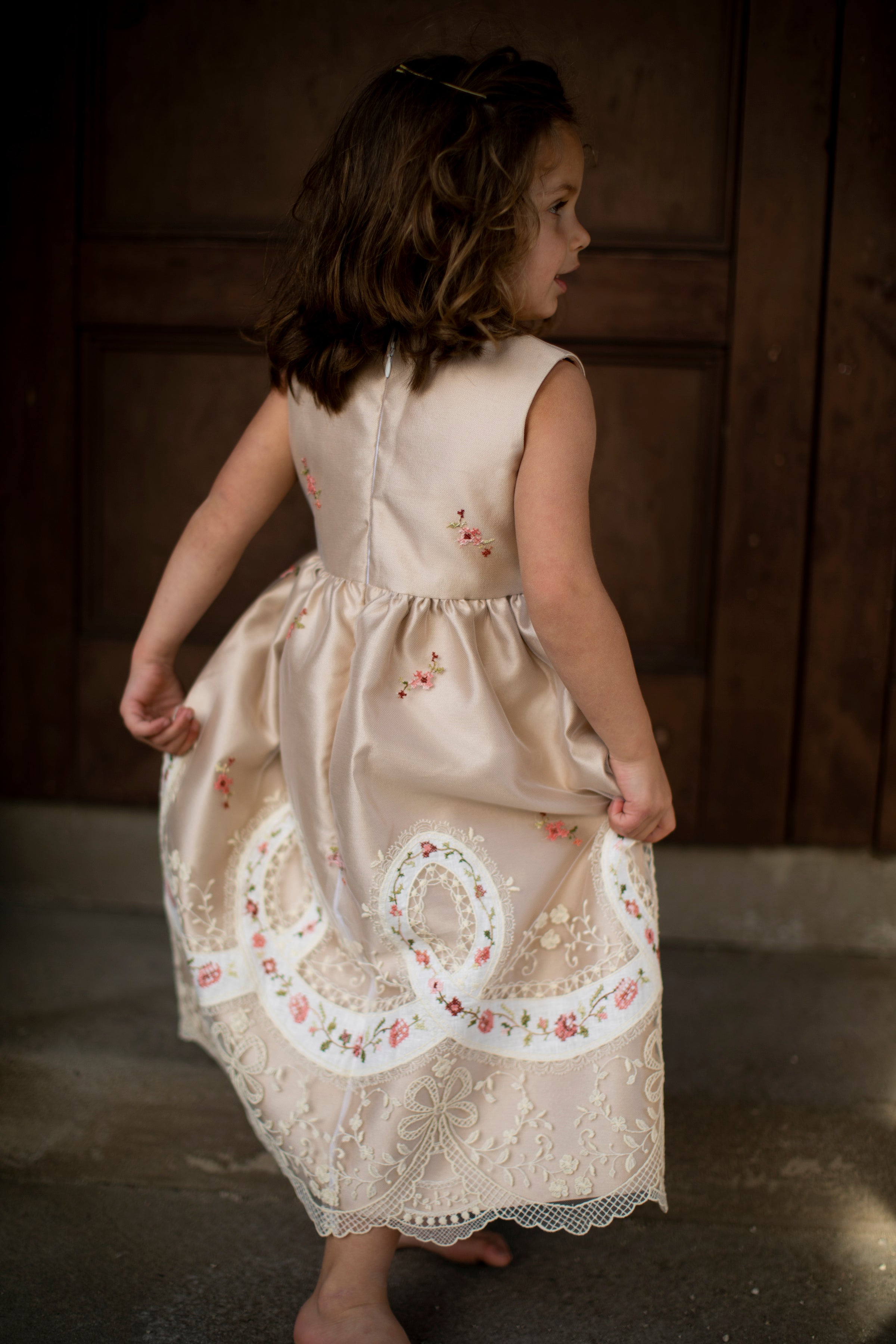 floral flower girl dress