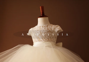 flower girl dress lace tulle ivory