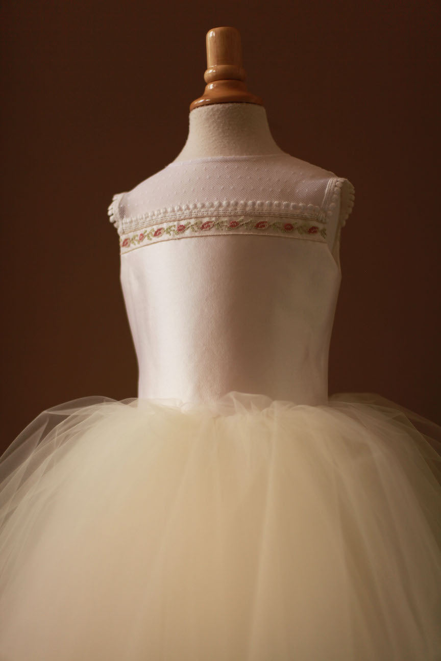 embroidered communion dress
