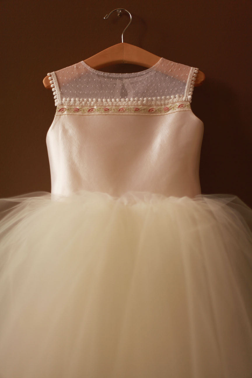 embroidered communion dress