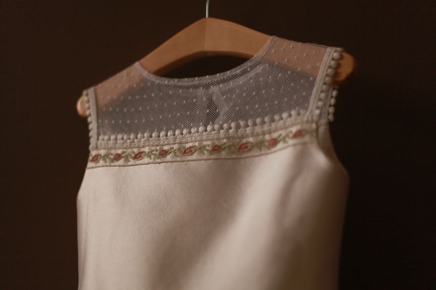 rose embroidered dress