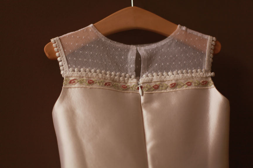 embroidered flower girl dress