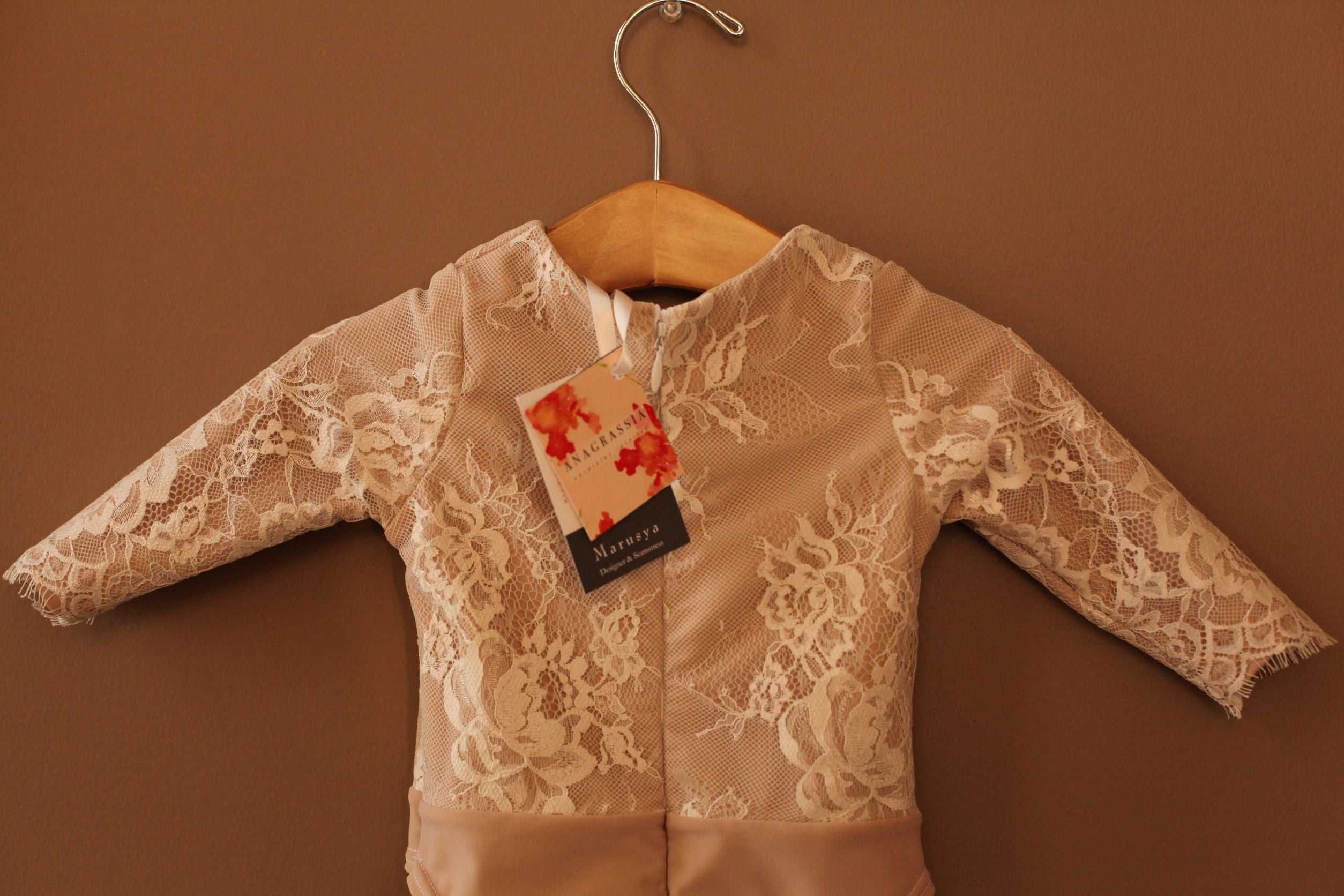 Flower Girl Lace Leotard | 1109 Champagne