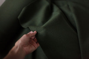 dark green wool fabric