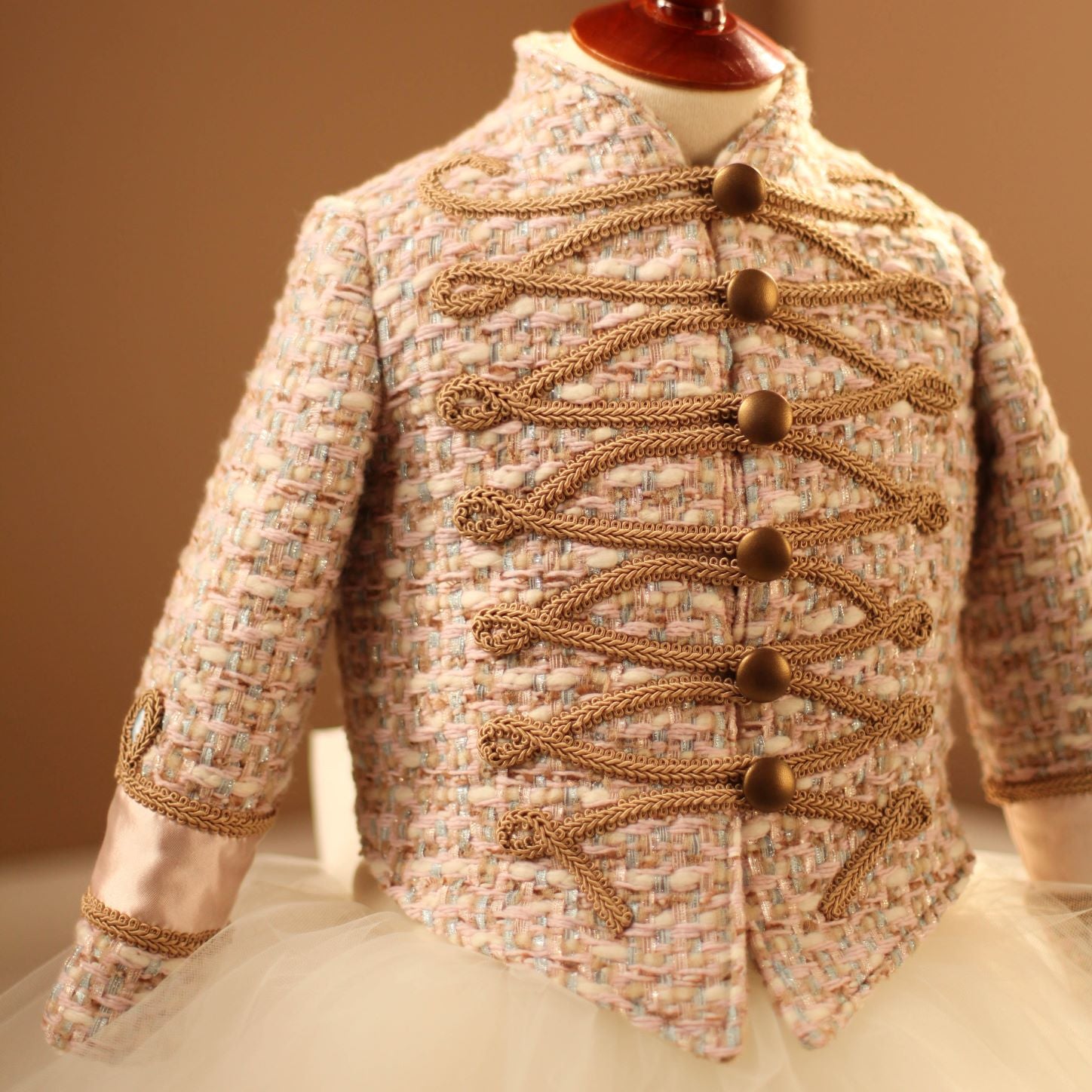 pink military jacket for girls