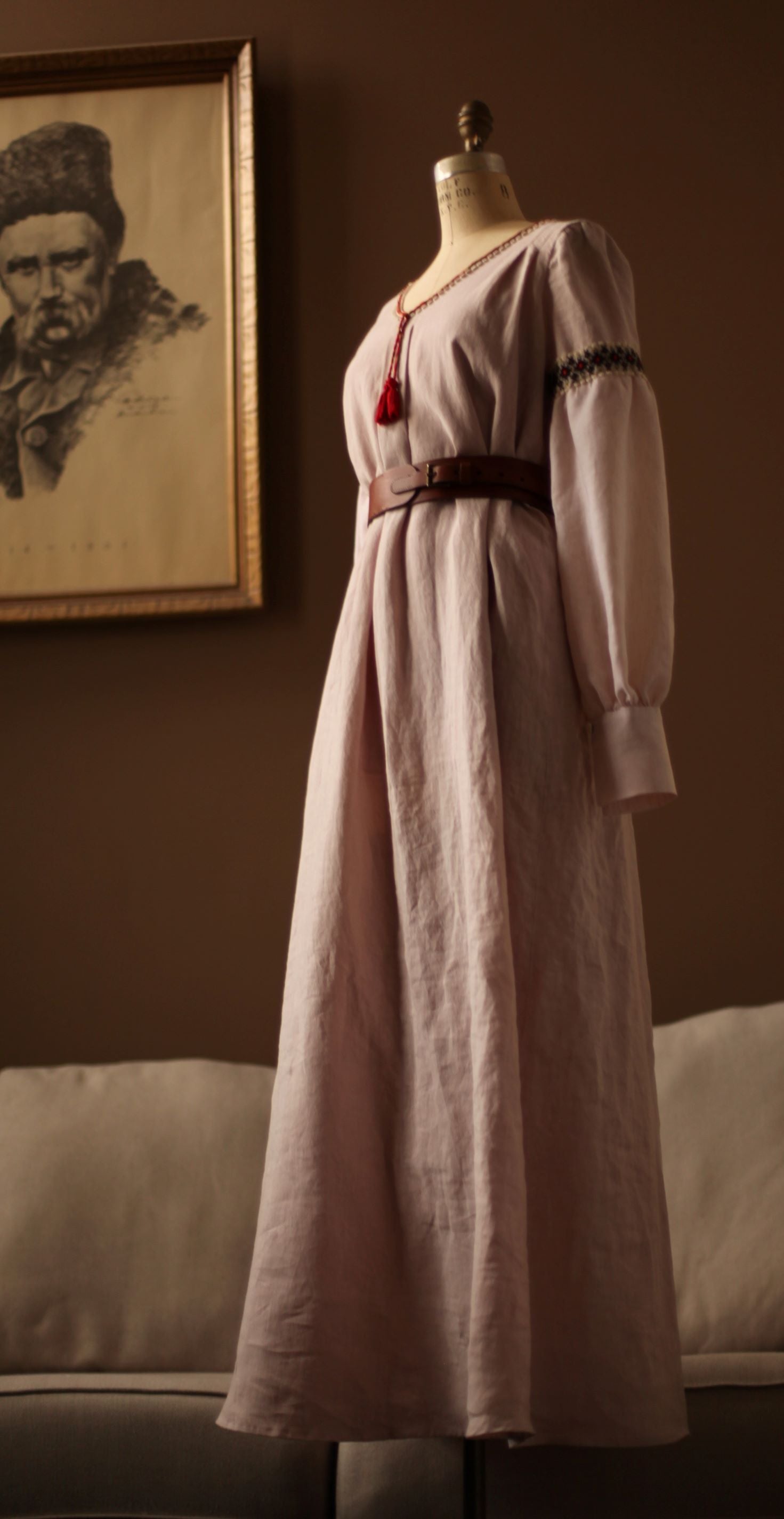 Ukrainian hand embroidered dress