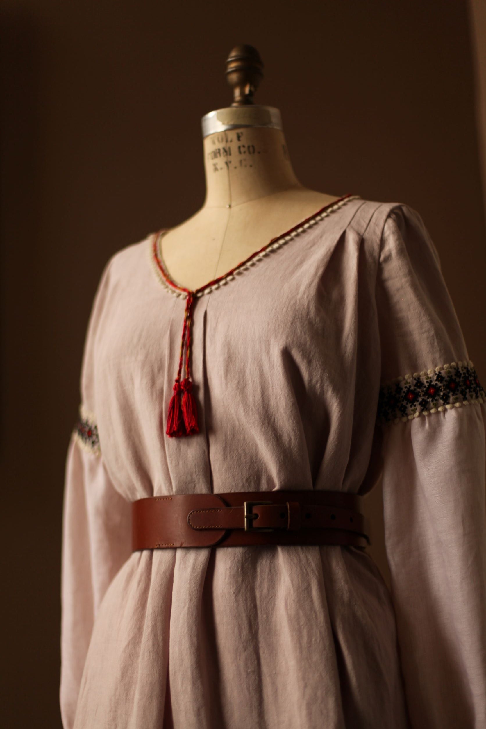 bohemian hand embroidered dress