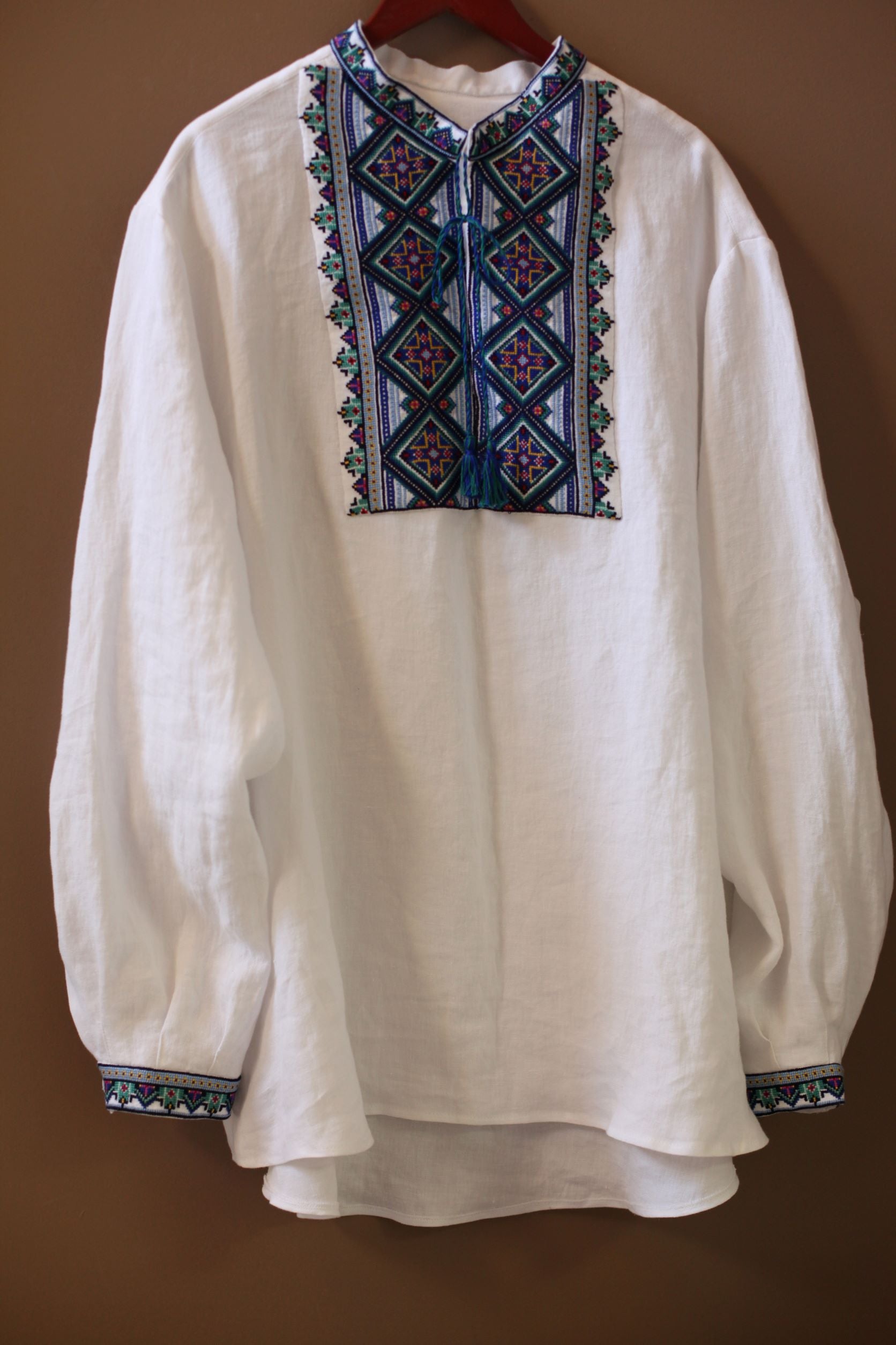 mens ukrainian linen shirt