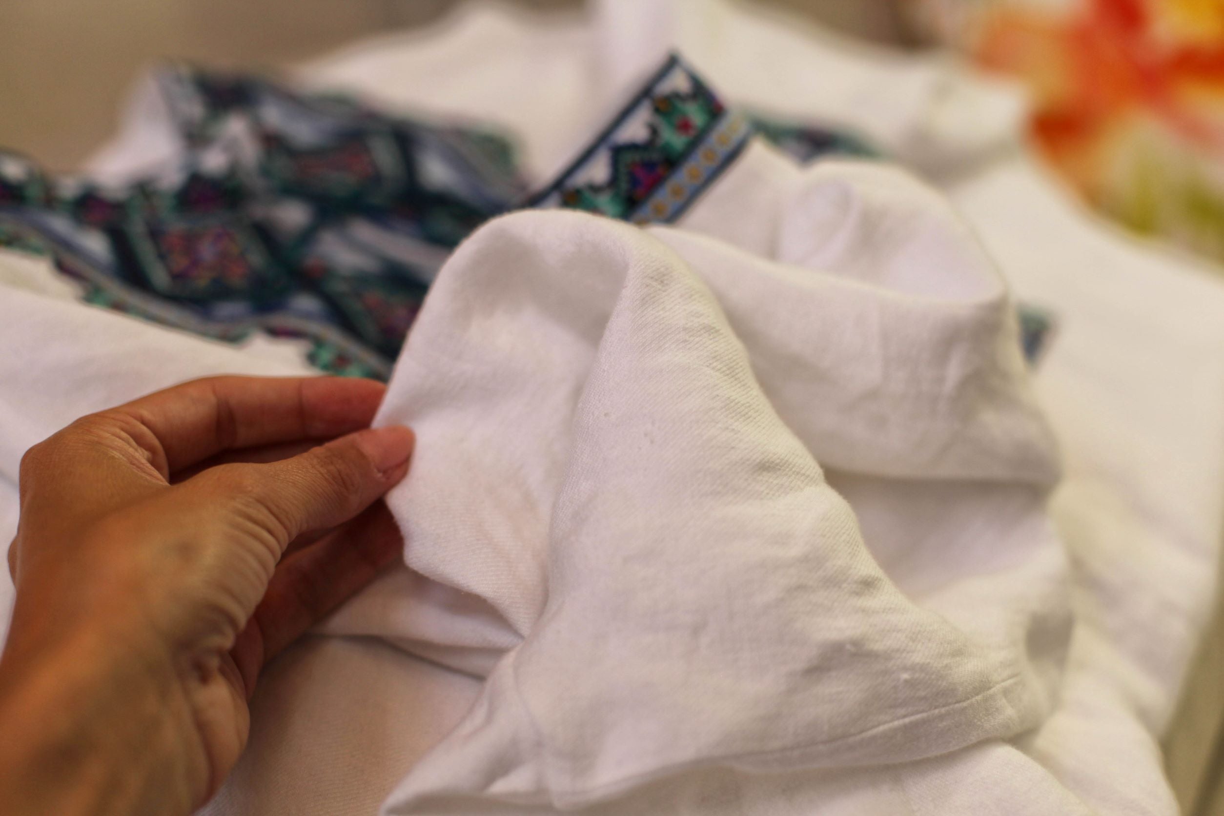 soft linen embroidered shirt