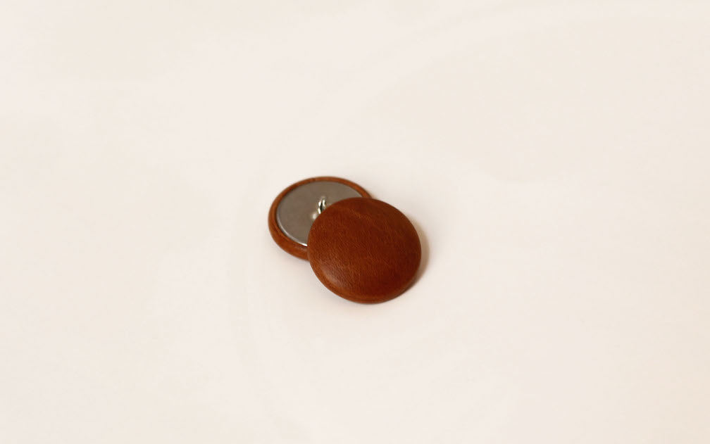 honey brown leather buttons