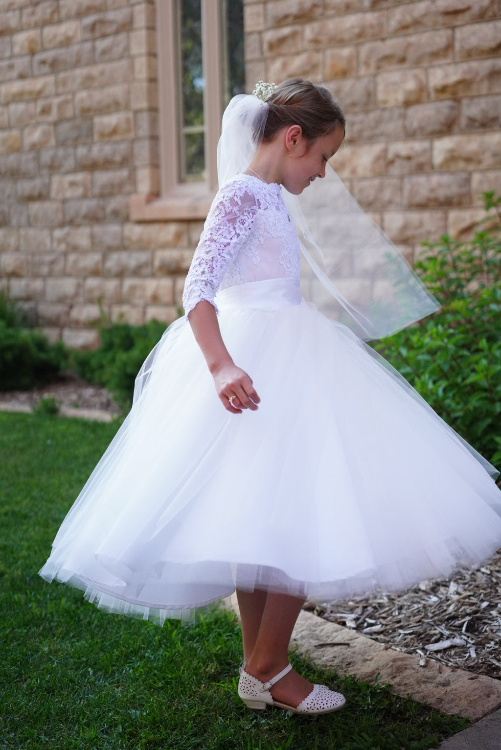 Lace Communion Dress A N A G R A S S I A Lace Communion Dress A N A G R A S S I A