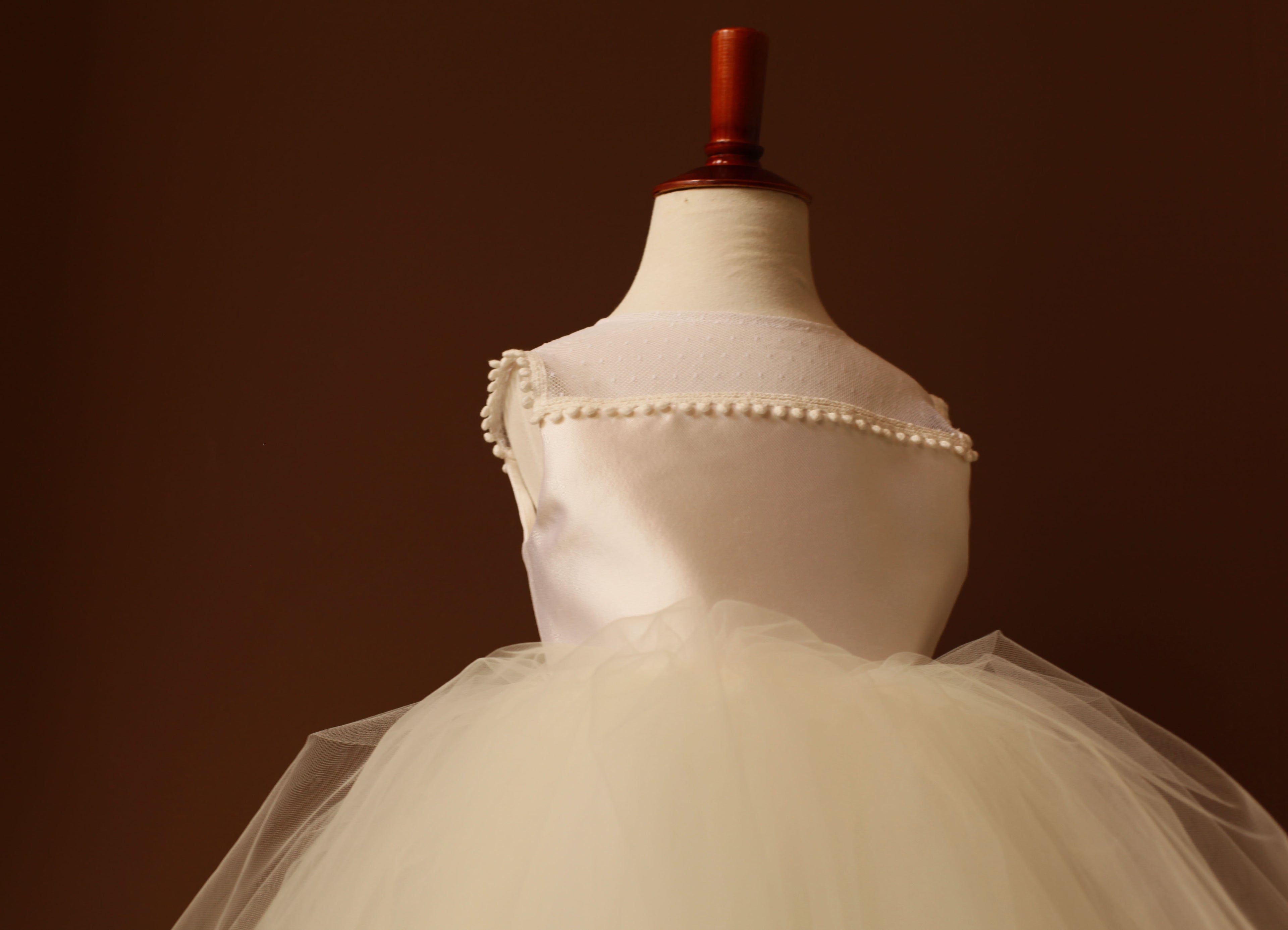 illusion neckline flower girl dress