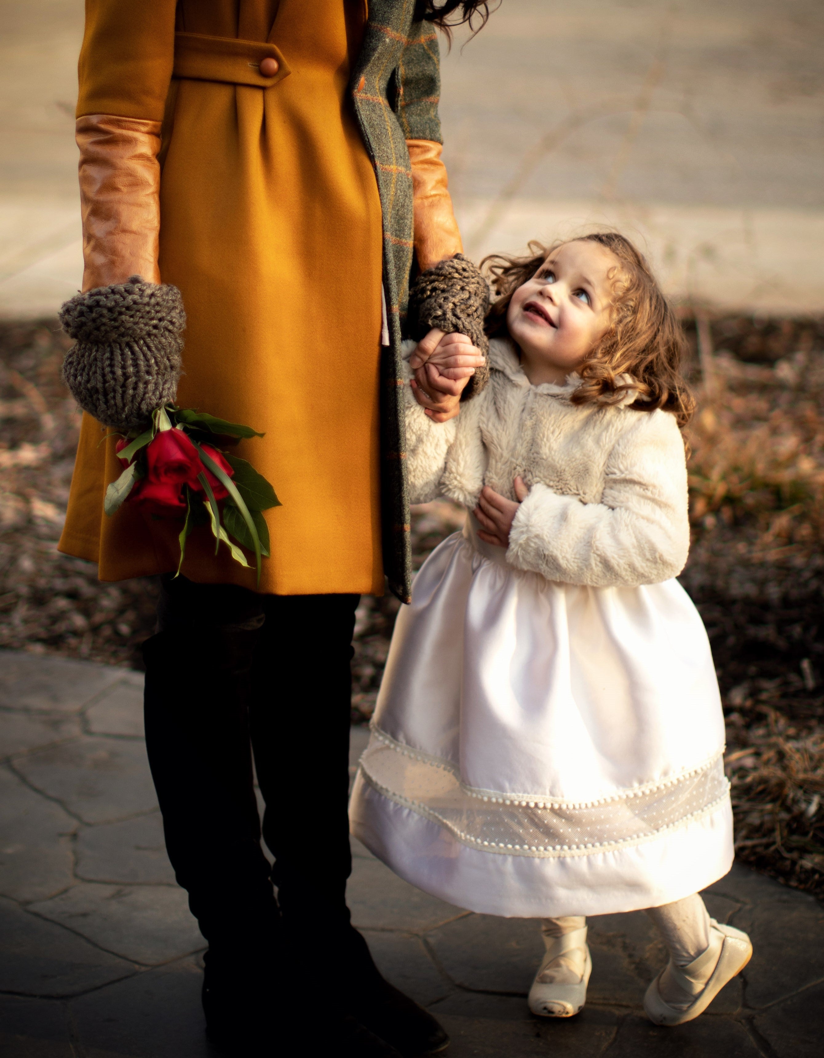 fur flower girl jacket