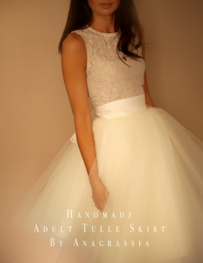 ivory tulle bridal skirt
