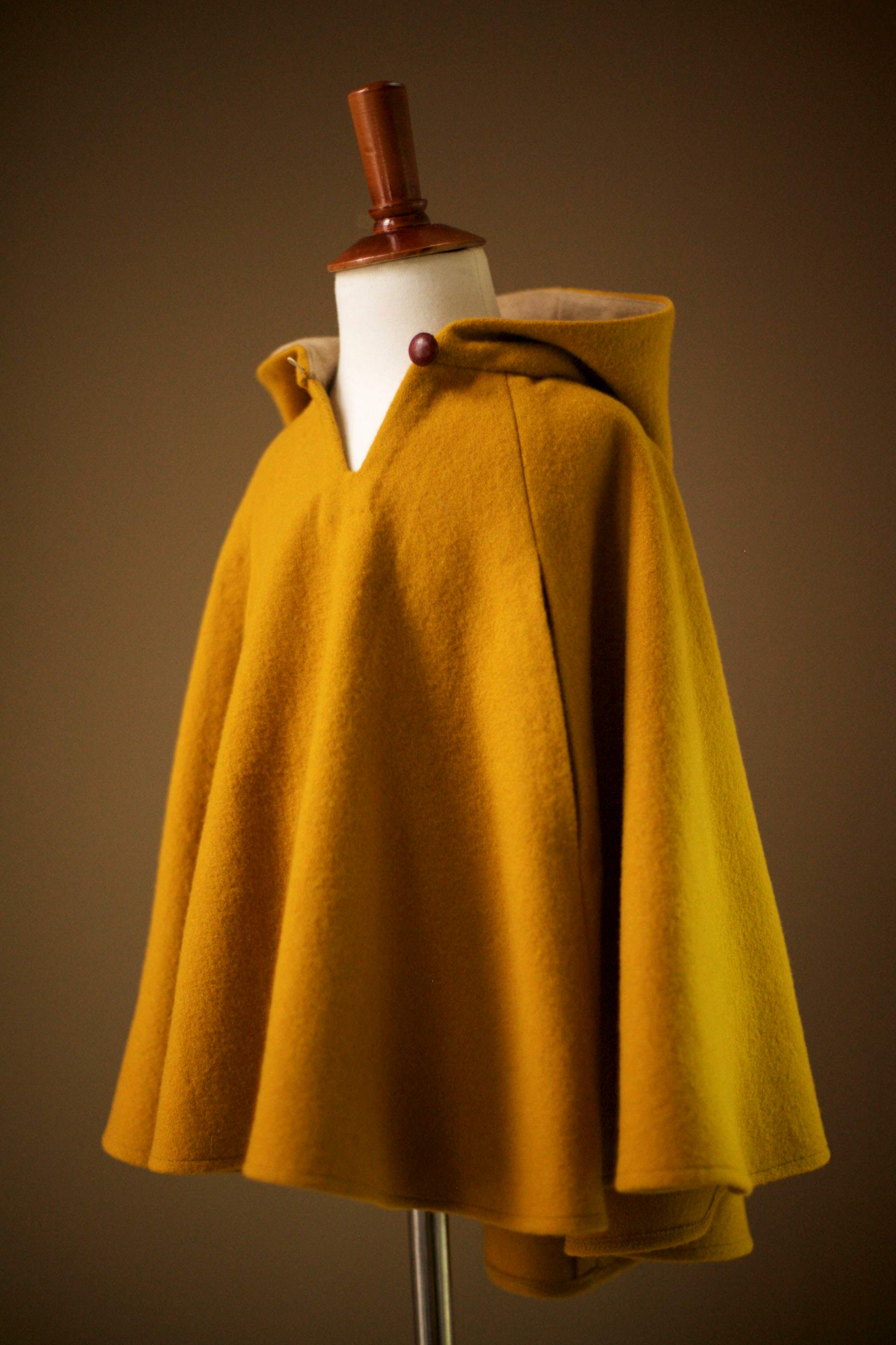 gold wool cape