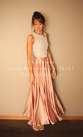 long silk skirt