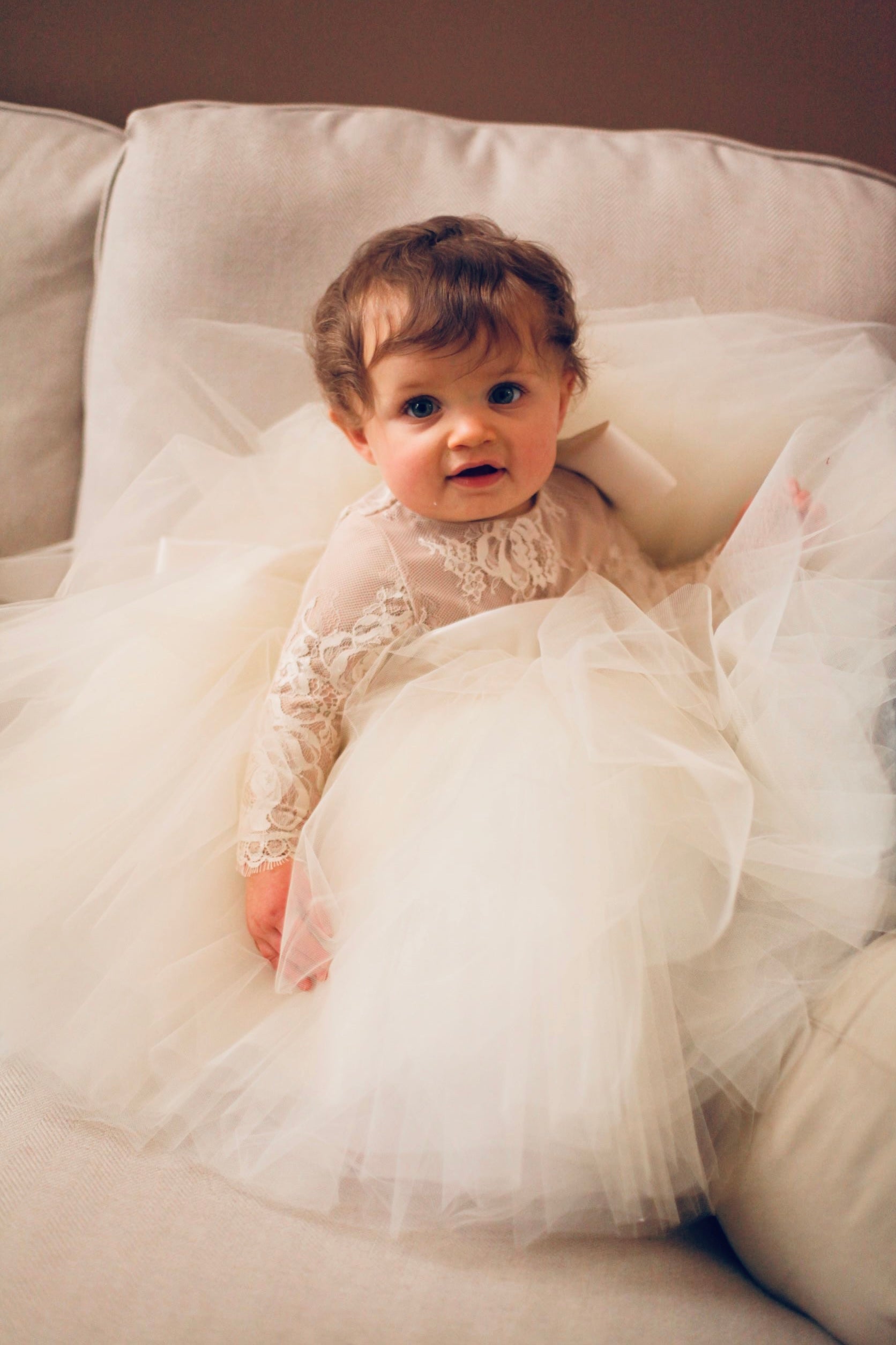 flower girl dress champagne