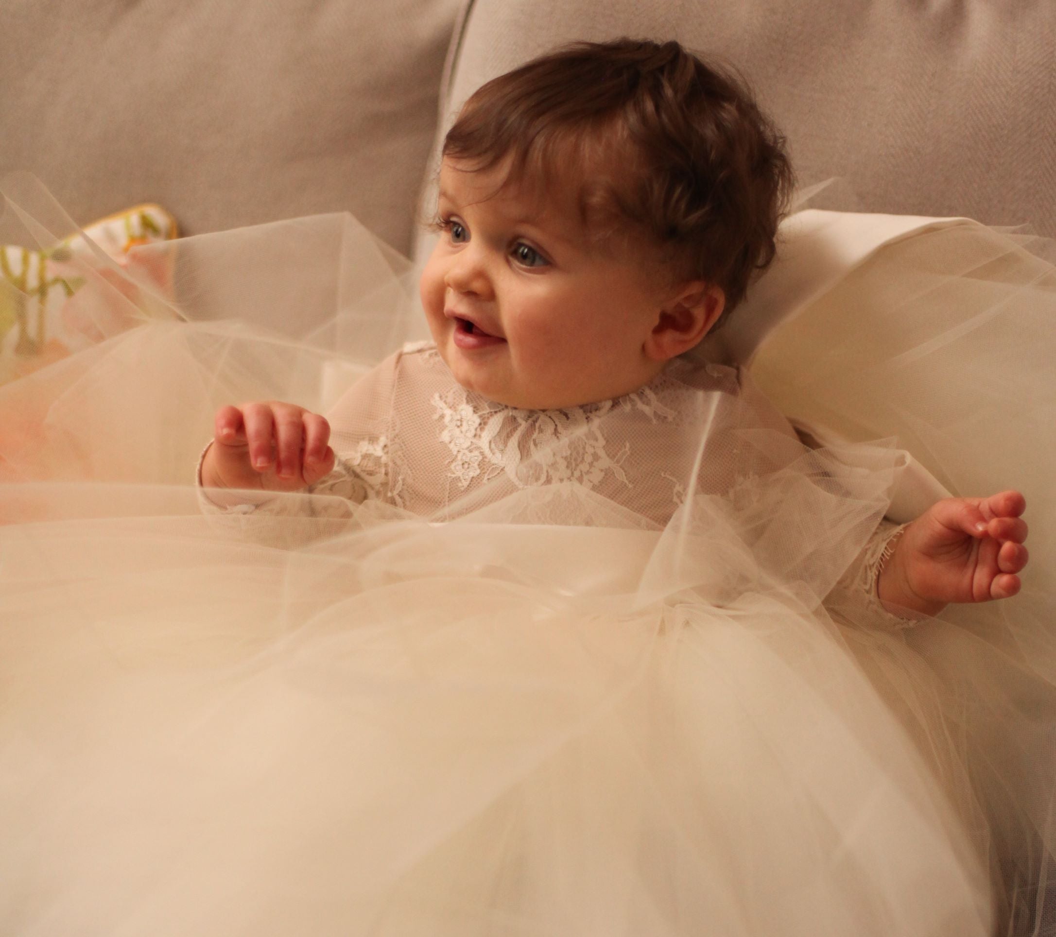 champagne flower girl