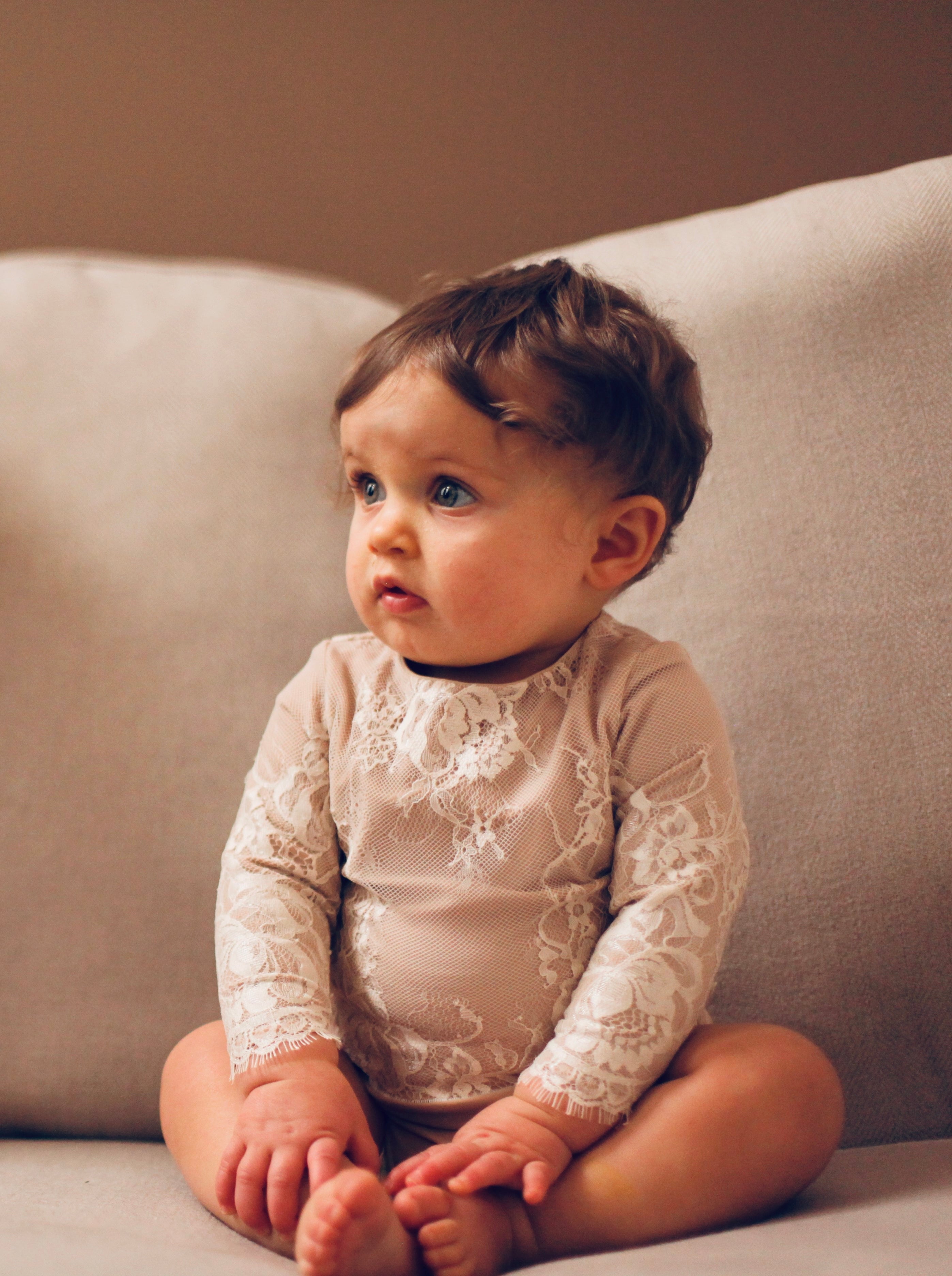 champagne lace leotard