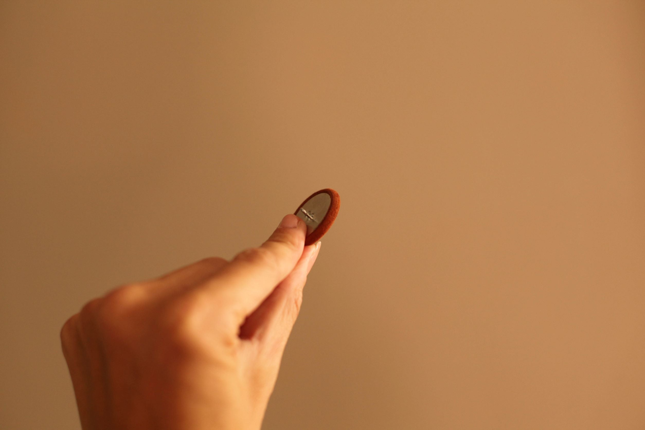 suede leather button
