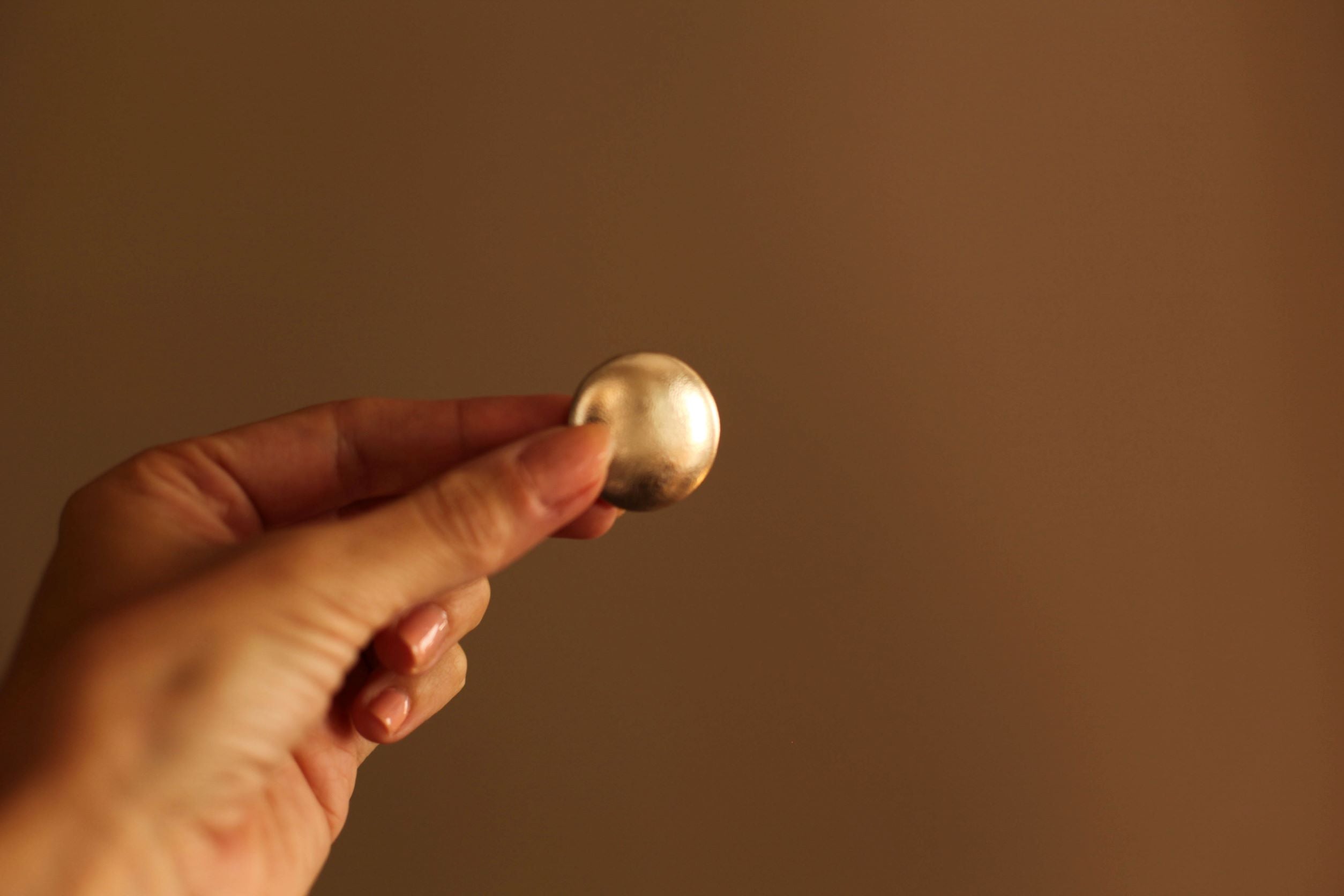 leather buttons bright gold