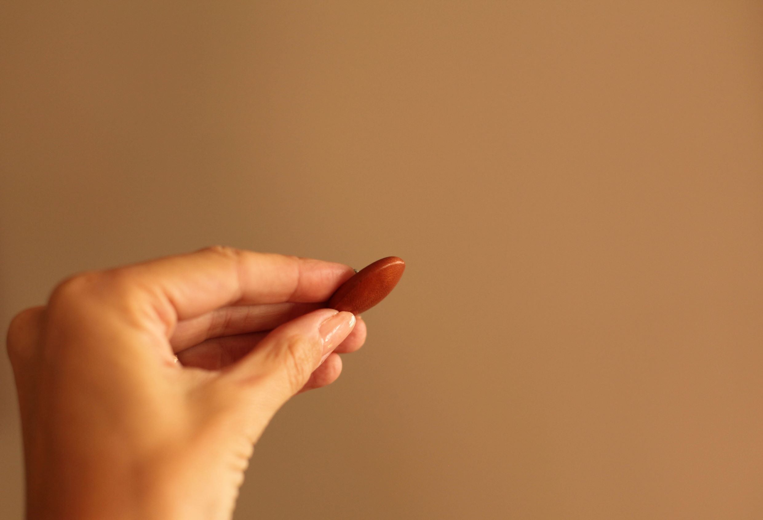 real leather buttons cognac