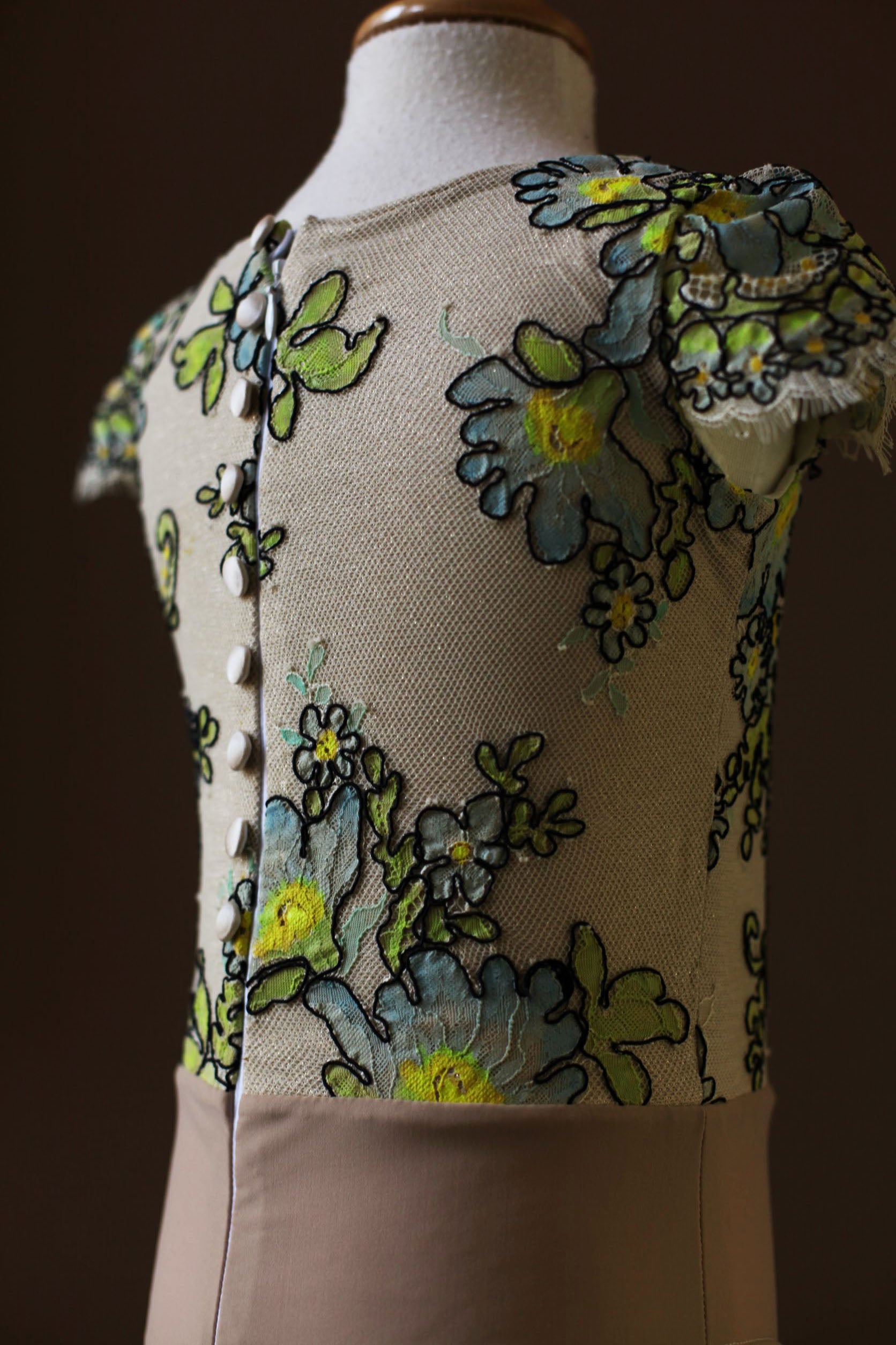 blue floral bodysuit
