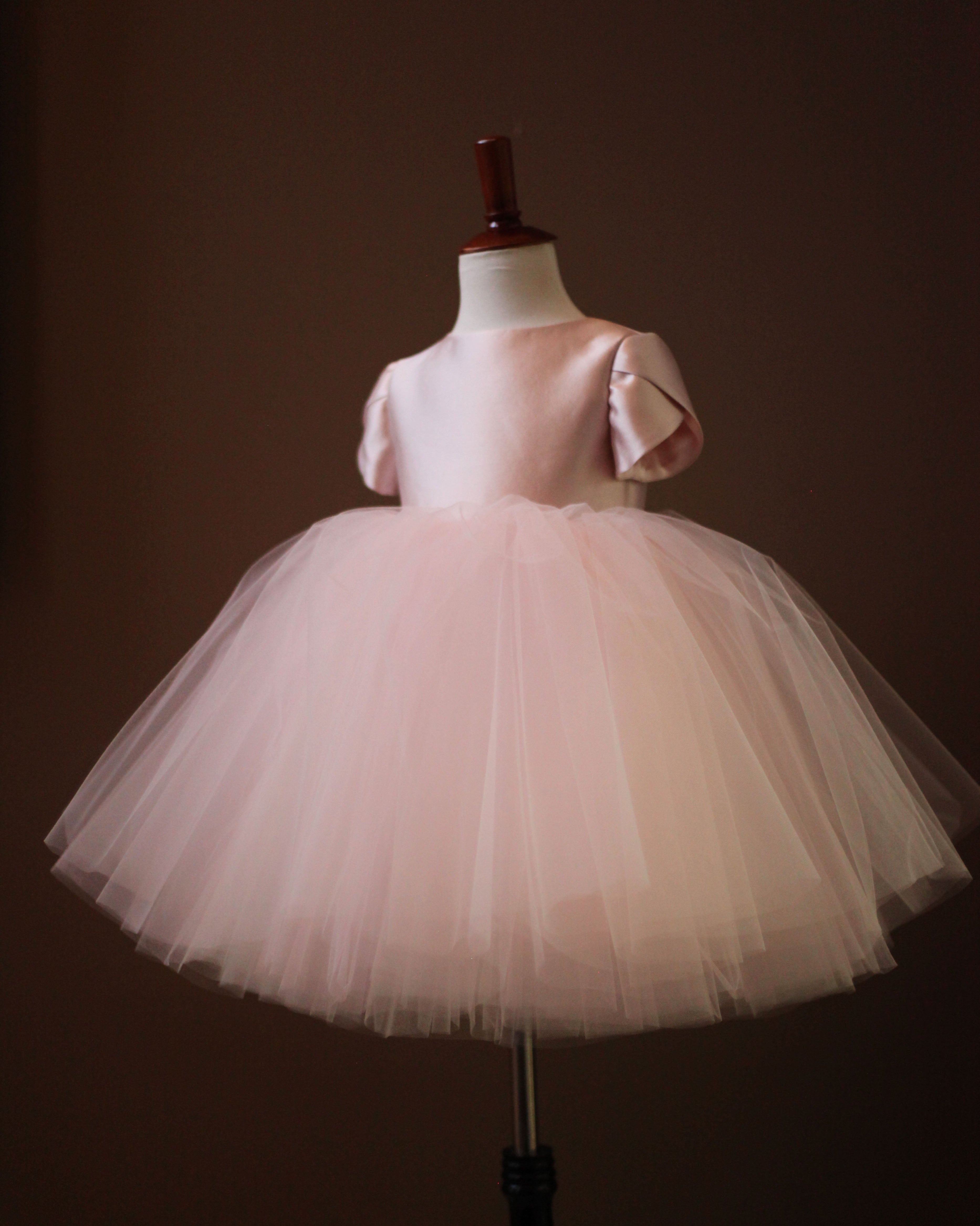 pink flower girl dresses