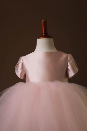 pink silk wool dress