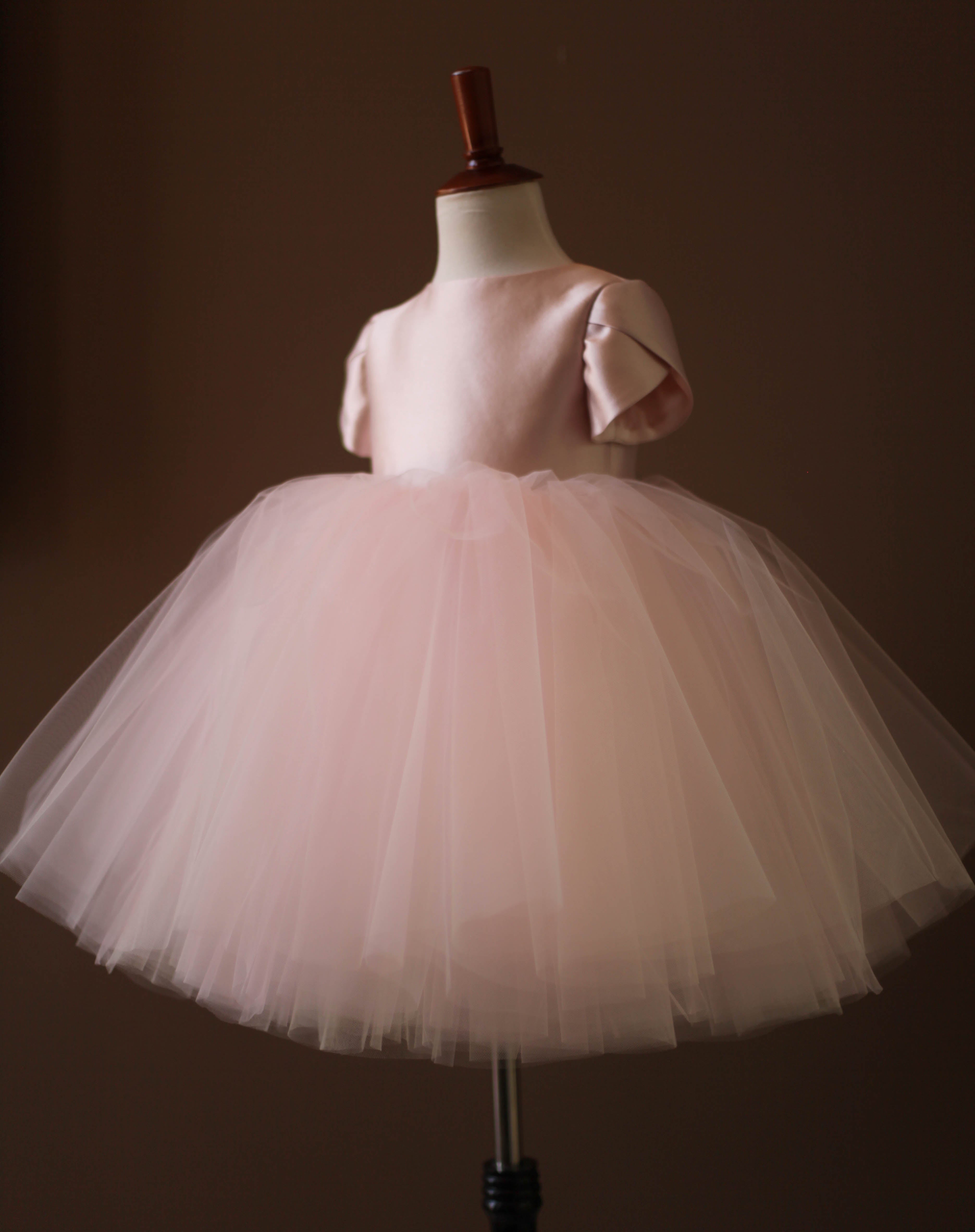light pink flower girl dress
