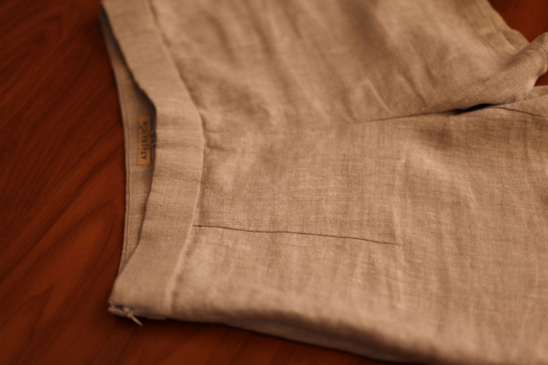 natural linen shorts