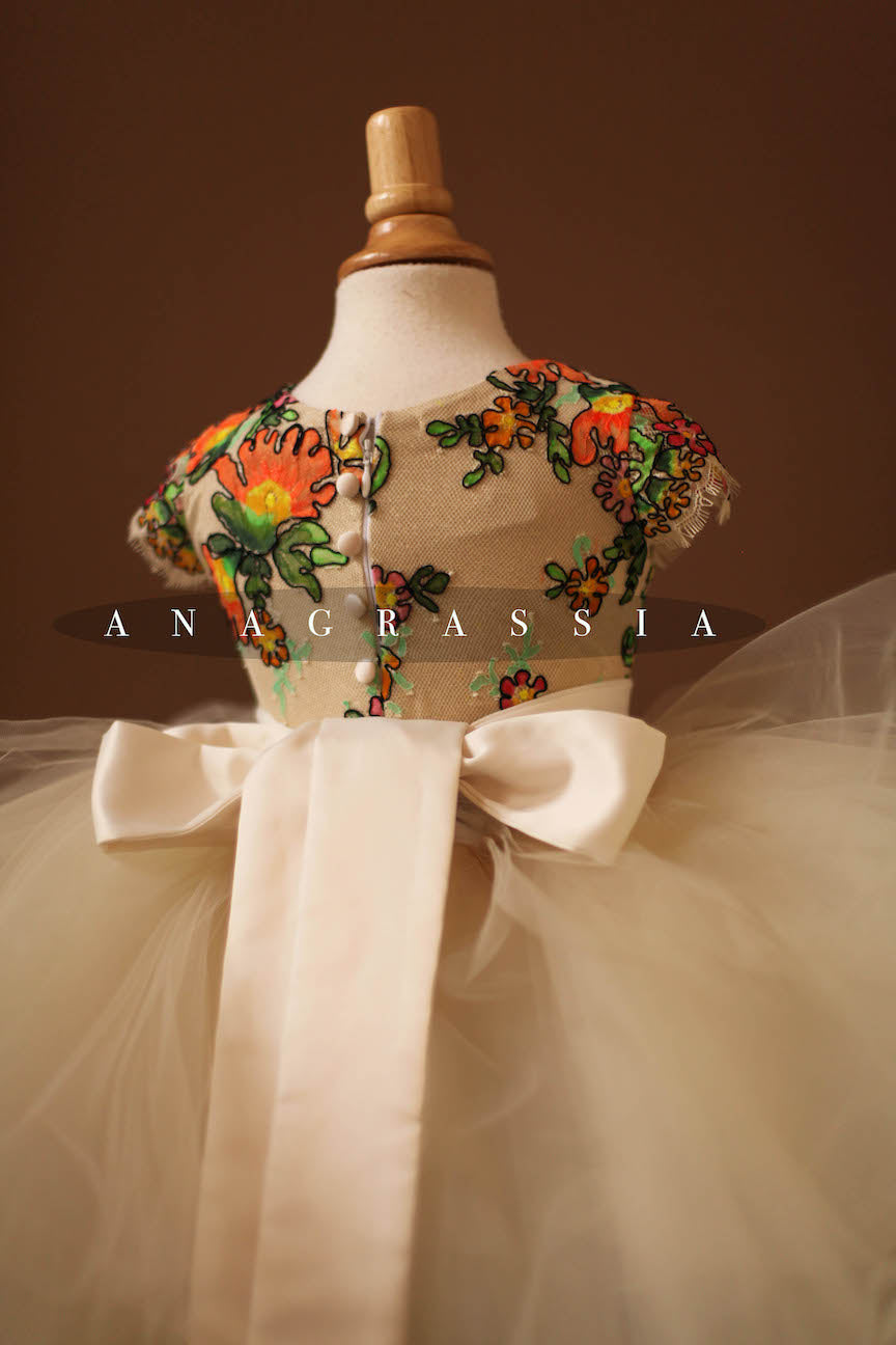 colorful flower girl dress