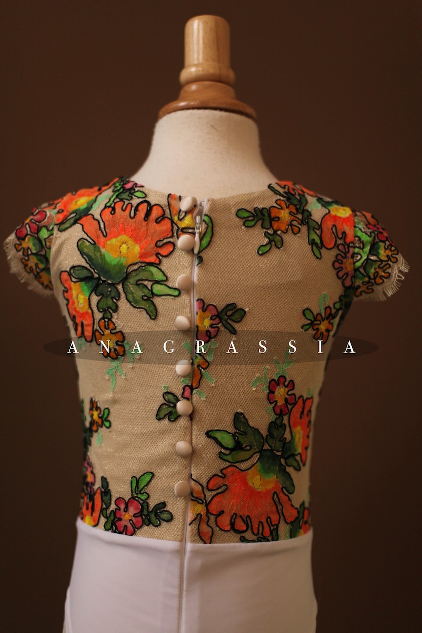 hand painted girls dress