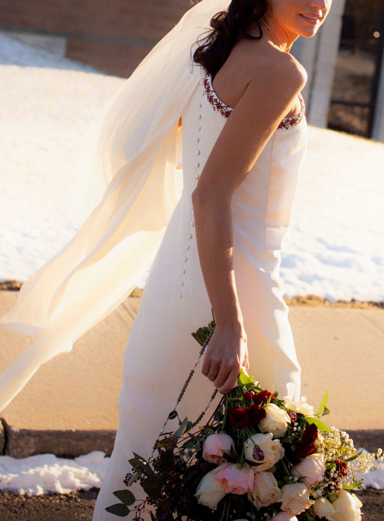 Ukrainian hand embroidered wedding dress