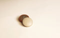 off white leather buttons