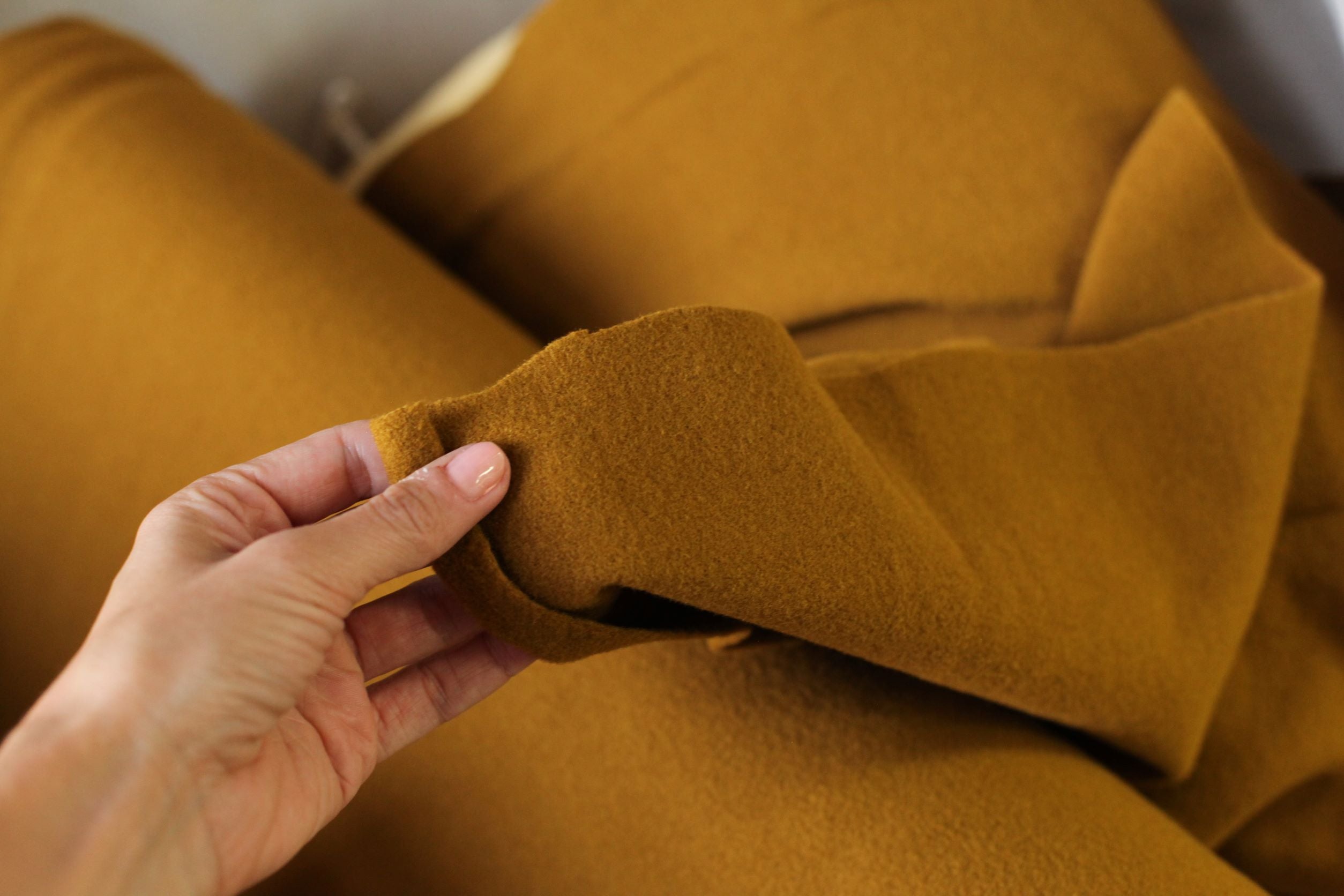 mustard wool fabric