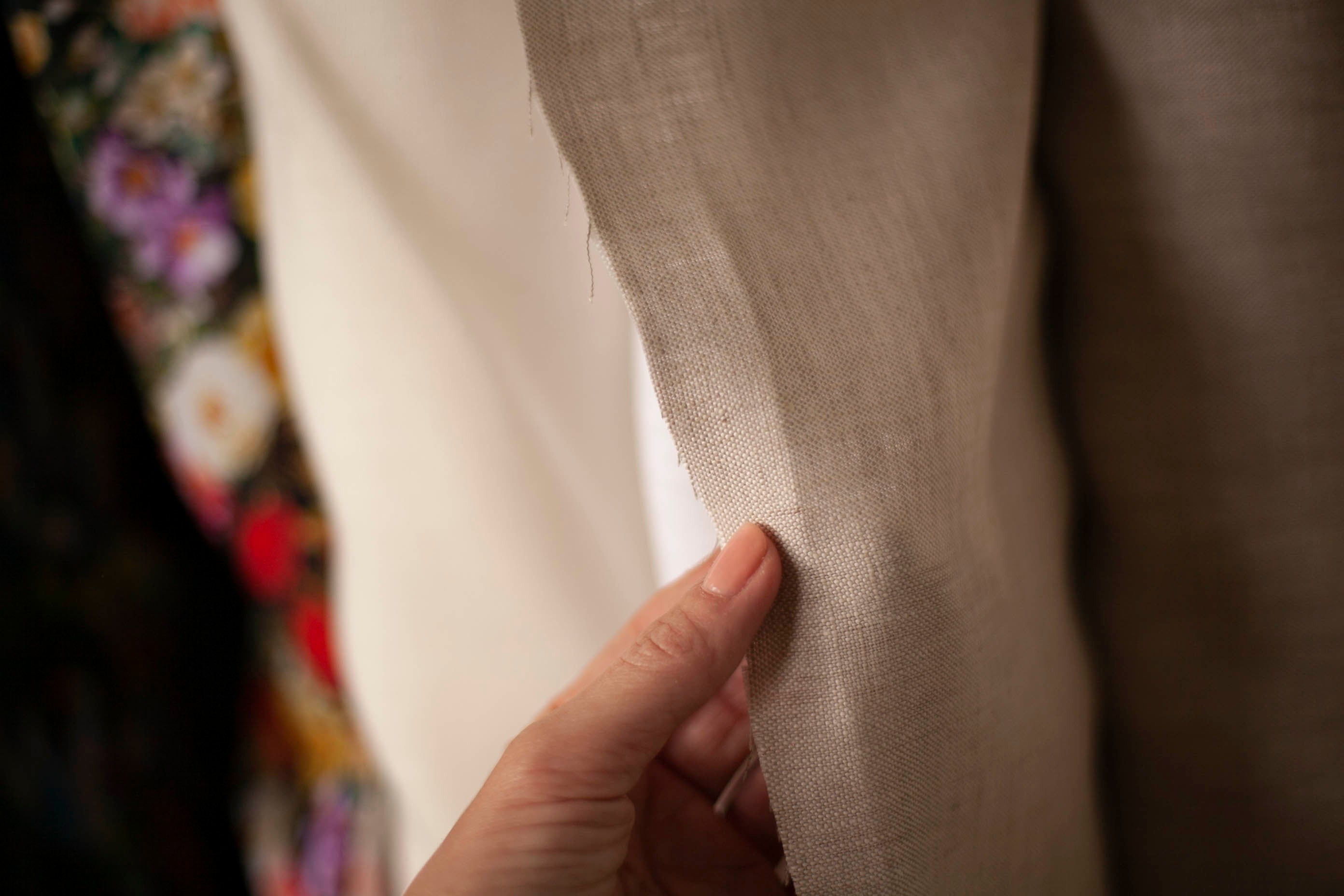 heavyweight natural linen fabric