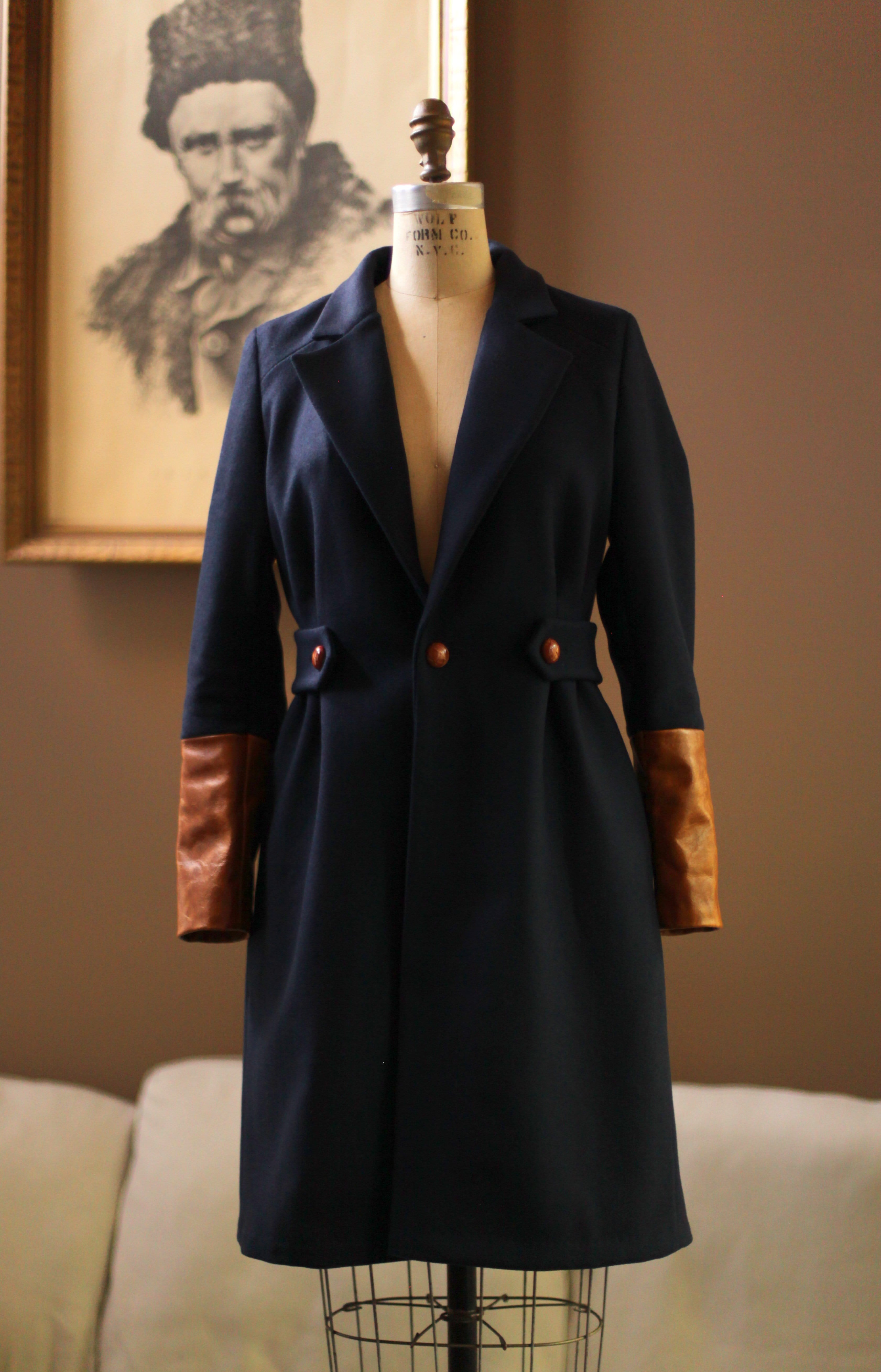 Navy Wool Coat
