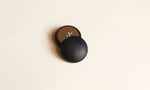 navy blue leather buttons