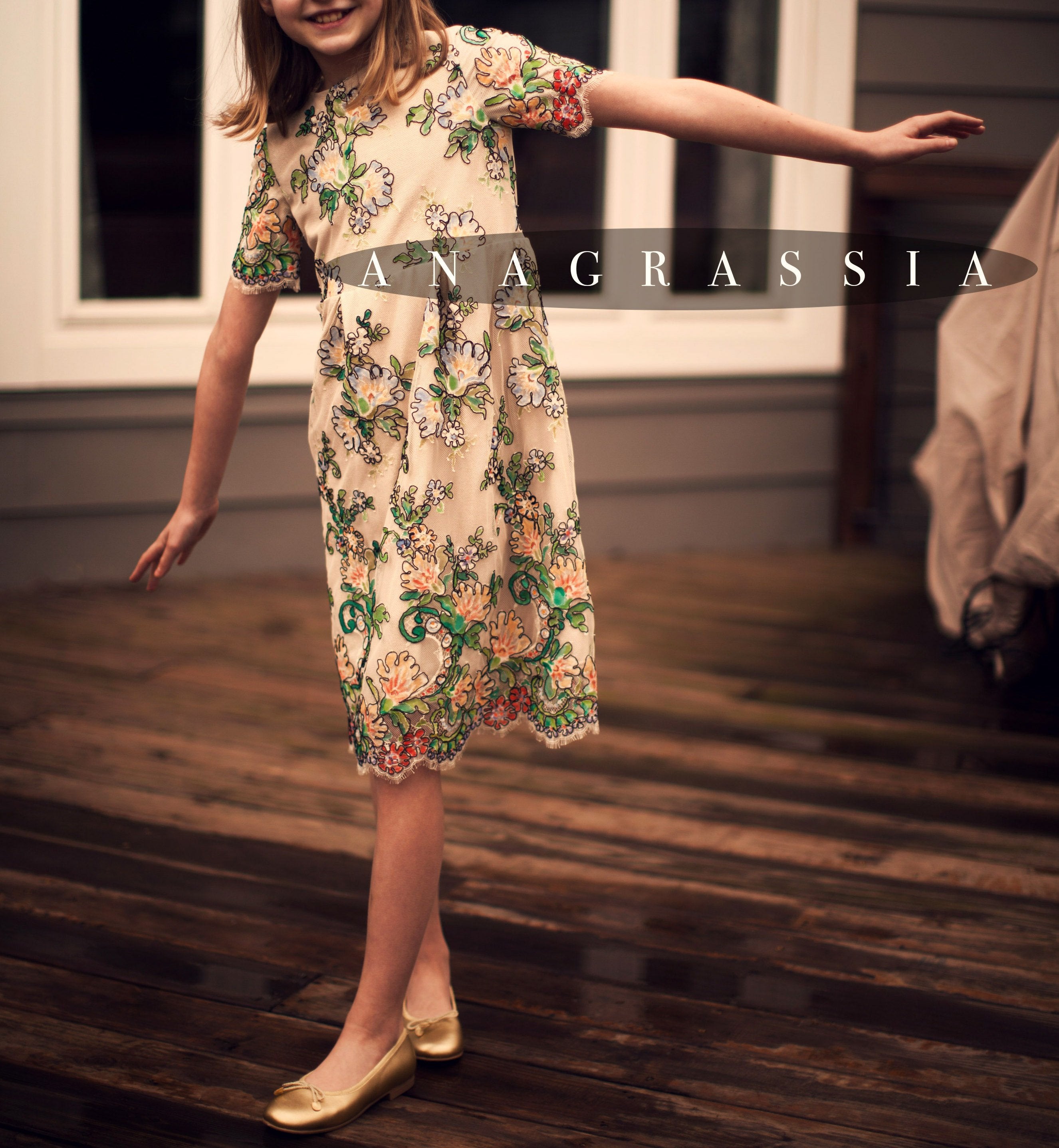 hand painted lace dress 