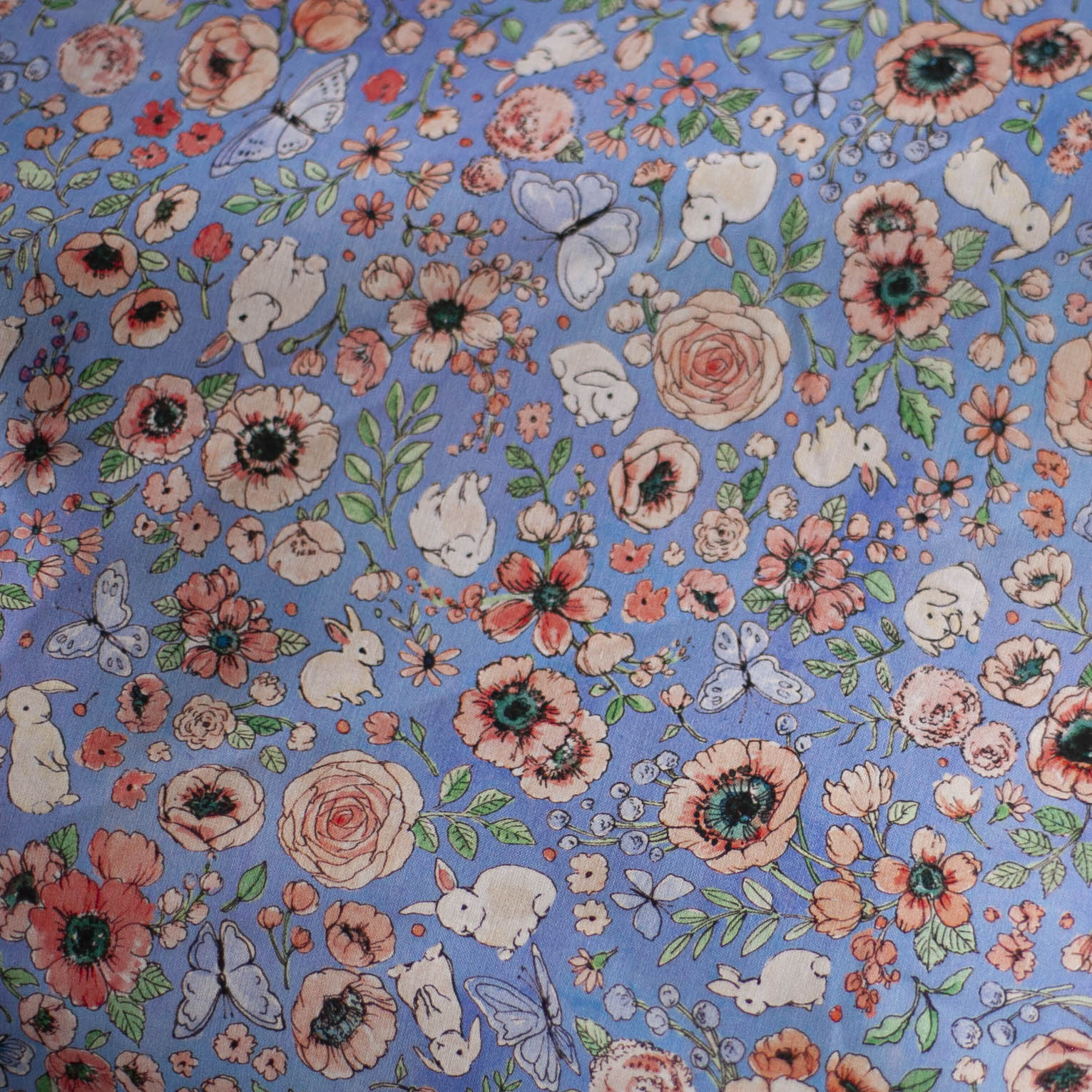 Periwinkle Bunny Fabric