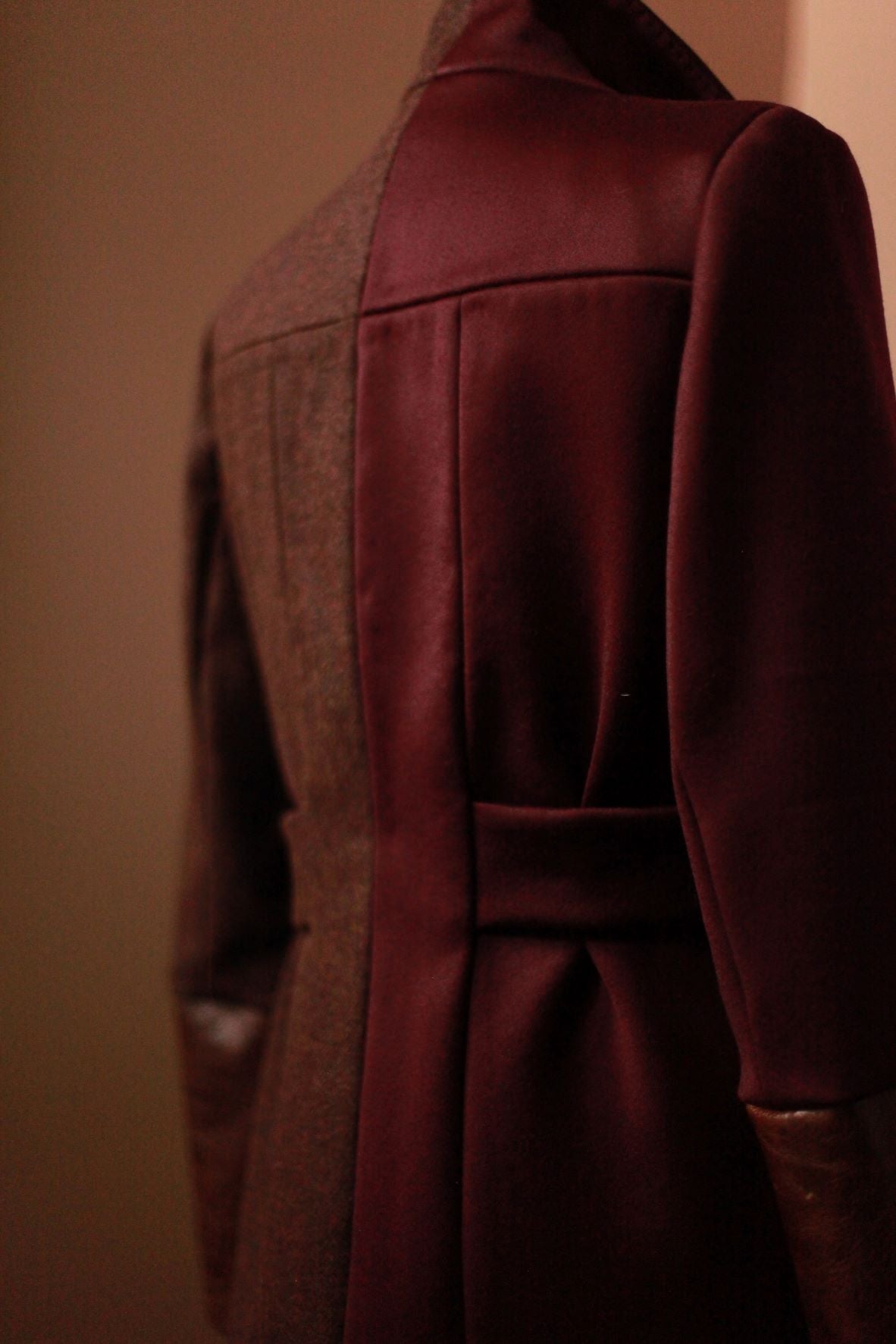 satin wool women's jacket