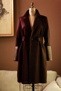 purple wool coat womens