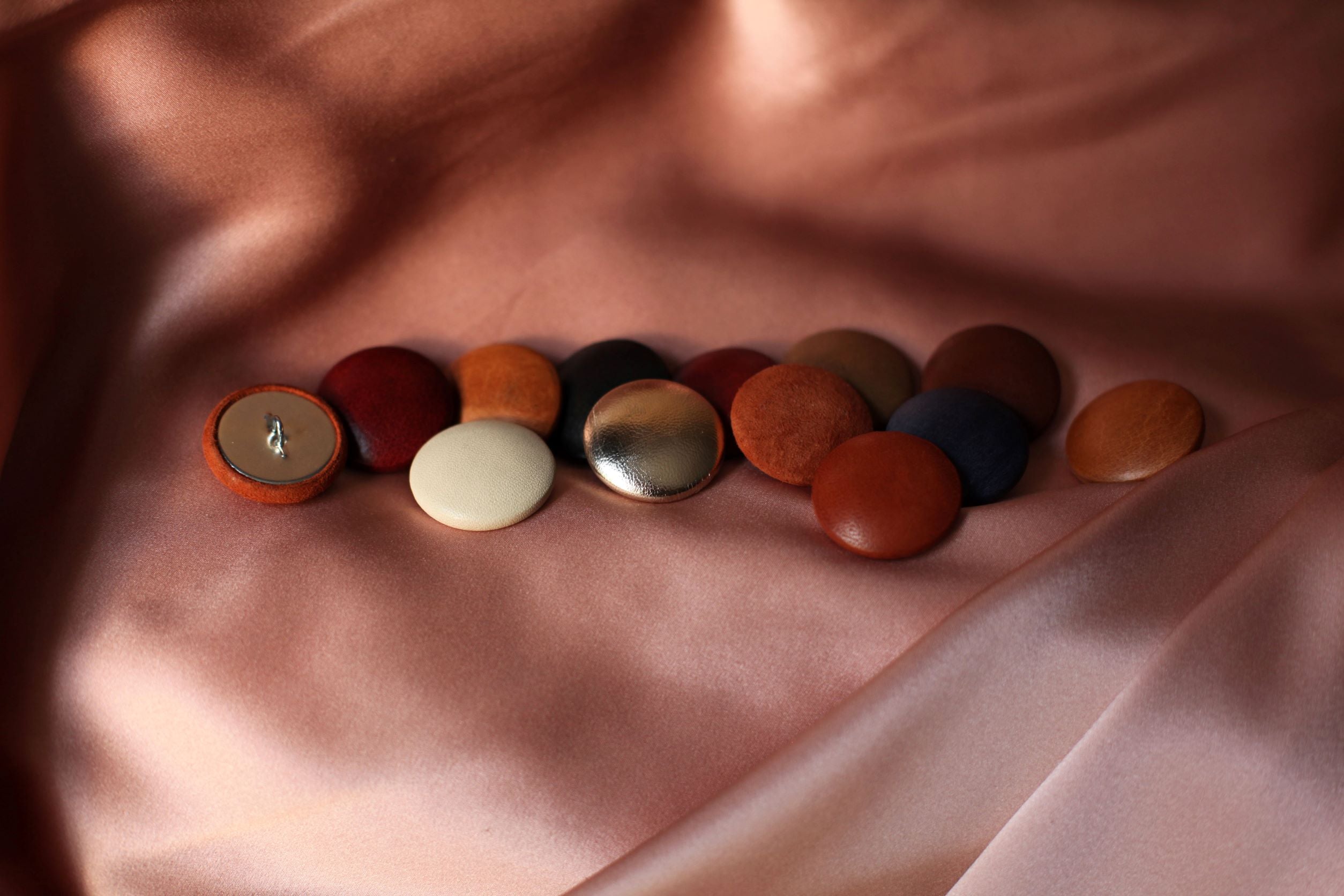 handmade leather buttons