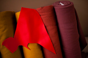 lanacot red wool fabrics