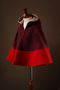 color block red cape