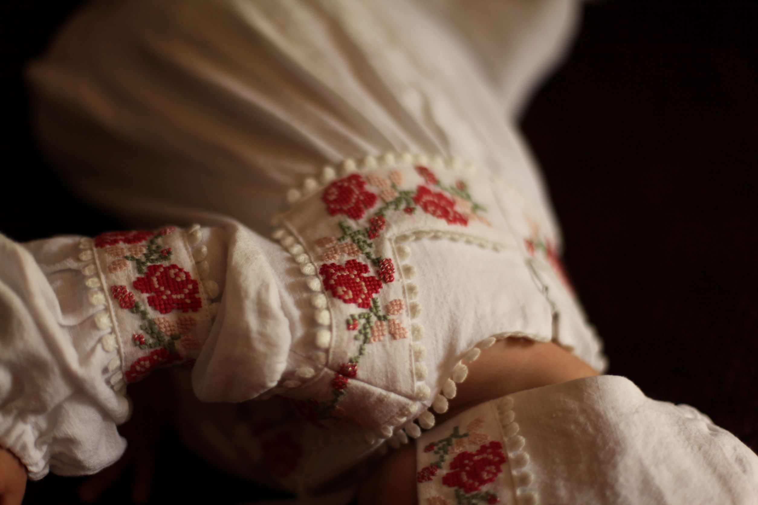 hand embroidered baptism gown