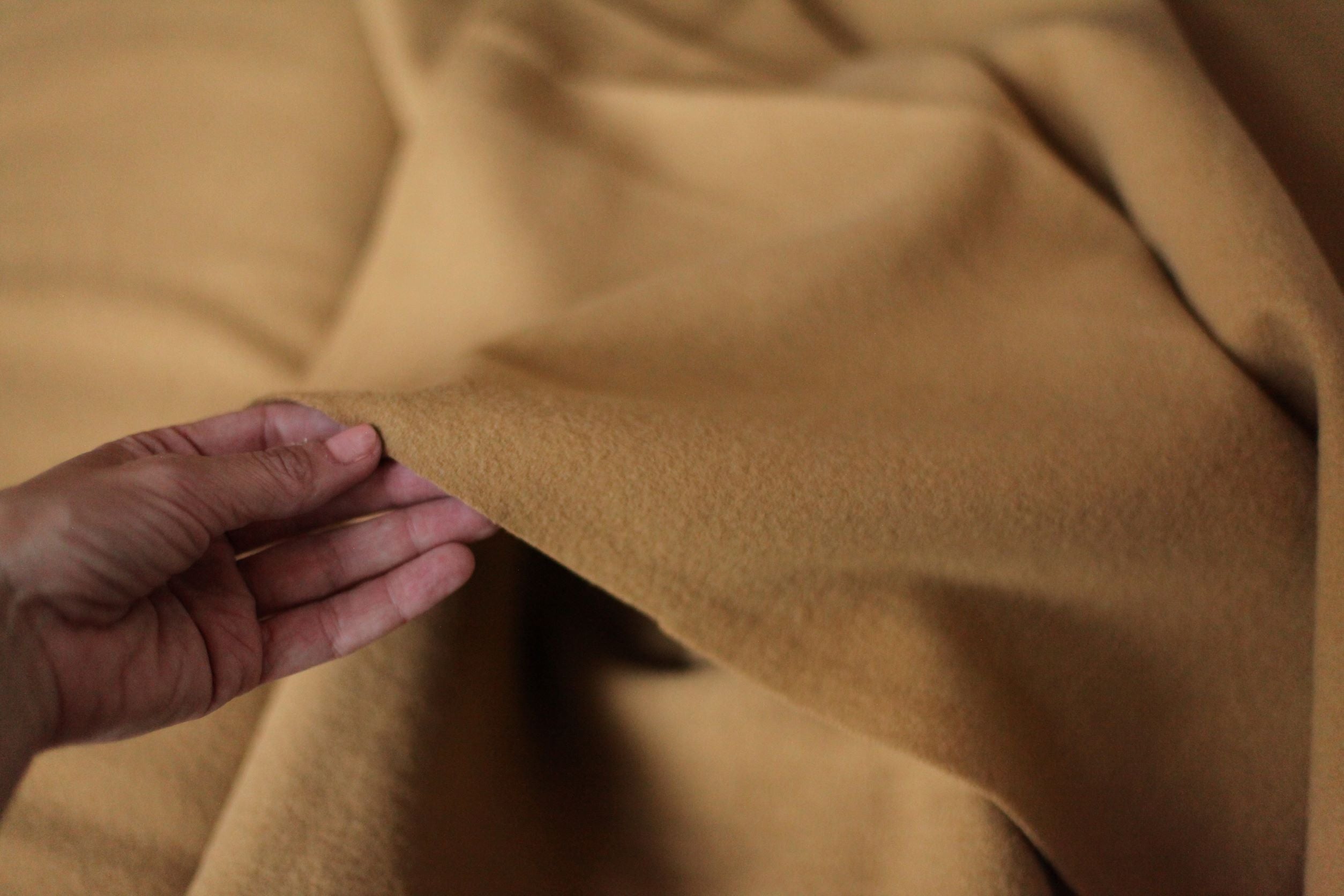 tan wool fabric